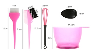 ชุดอุปกรณ์<span class=keywords><strong>ย้อม</strong></span><span class=keywords><strong>ผม</strong></span> 5 ชิ้น ชุดแปรงและถ้วยสำหรับ<span class=keywords><strong>ย้อม</strong></span>สี<span class=keywords><strong>ผม</strong></span> สำหรับการฟอกสีและย้อมสีผม - Product Image 2