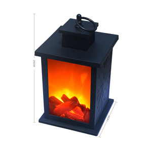 Lampe décorative LED cheminée flamme de charbon de bois créative décoration de la maison artisanat luminaires portables simuler lampe de feu - Product Image 1