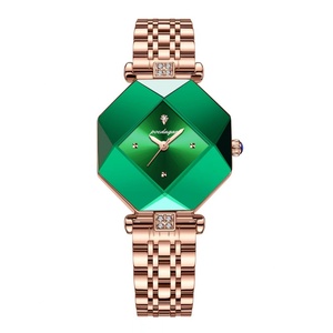 Reloj POEDAGAR para Mujer, Reloj de Lujo con Diamantes Verdes, Relojes de Cuarzo para Dama, Resistentes al Agua, de Acero Inoxidable, Relojes de Moda, Regalo para Novia - Product Image 1