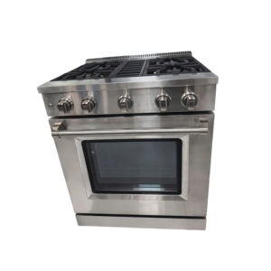 30 Inch 4 Burners 4.6 Cu.ft Gas <b>Range</b> with Electric Oven & Triple Layer Glass Door & Zinc Alloy Knobs in Stainless Steel - Product Image 1