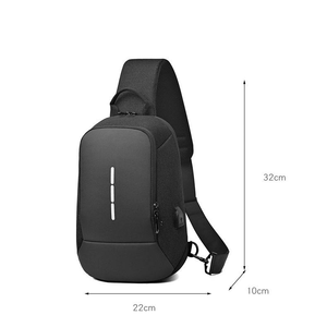 MKW5127 tas bahu dada Logo kustom pria tas selempang tahan air perjalanan luar ruangan tas dada bisnis tahan lama dengan Andel - Product Image 4
