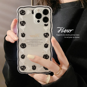 Funda de teléfono <span class=keywords><strong>móvil</strong></span> para motorola girl <span class=keywords><strong>boss</strong></span>, carcasa trasera con flores y palabras blancas, negra - Product Image 1