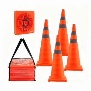 Wholesale Custom 70cm Retractable High Reflective Safety FoldableTraffic <b>Cone</b> for Highways <b>Road</b> Safety Traffic Warning - Product Image 1