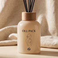 Bougie parfumée personnalisée avec logo, pot en verre de 30 ml à 1000 ml, rond, carré, plat, givré, ambre, noir, bouteille en verre pour huile essentielle d'aromathérapie