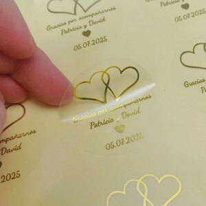 wholesale best price gold foiled clear custom kiss cut sticker <b>sheets</b> - Product Image 6