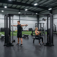 Machine à poulies double réglable pour salle de sport commerciale, disponible en version OEM