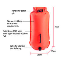 Sac étanche gonflable de sécurité, bouée de natation gonflable pour la natation en eau libre