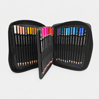 Ensemble de crayons de couleur à mine souple, 48 couleurs, crayons de couleur en bois avec étui à fermeture éclair portable pour artistes, dessin, croquis, ombrage
