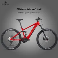 Batterie lithium EM6 48V VTT tout-terrain en alliage d'aluminium Bafang M560 250W assistance électrique à mi-entraînement 12 vitesses queue souple