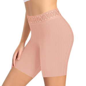 Culottes boxer taille haute pour femme Mead, couleur unie, respirantes, en tricot de spandex, pour un usage quotidien - Product Image 3