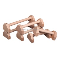 Vente en gros Supports Paralettes en bois personnalisés pour musculation Fitness Poignées Barre Push Up