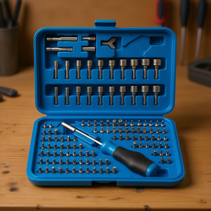 Jeu de douilles Fervi 100 pièces avec poignée et étui de rangement pour les tâches de réparation de précision - Product Image 3