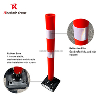 Delineador Tubular Flexible Roadsafe, Altura Personalizable / Base Flexible de PE+PP de 1.1 kg, Poste de Advertencia Vial para Tráfico