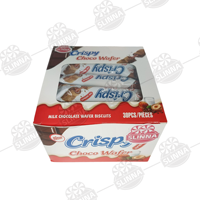 Bâtonnets de gaufrettes croustillantes au chocolat, fourrés au chocolat au lait, bâtonnets de biscuits, bonbons halal, chocolat composé aux fruits et aux noix, barres individuelles, bonbons pour enfants