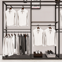 Présentoir mural pour magasins de chaussures Conception de magasin de tissus sur mesure Service complet de mise en page 3D au détail