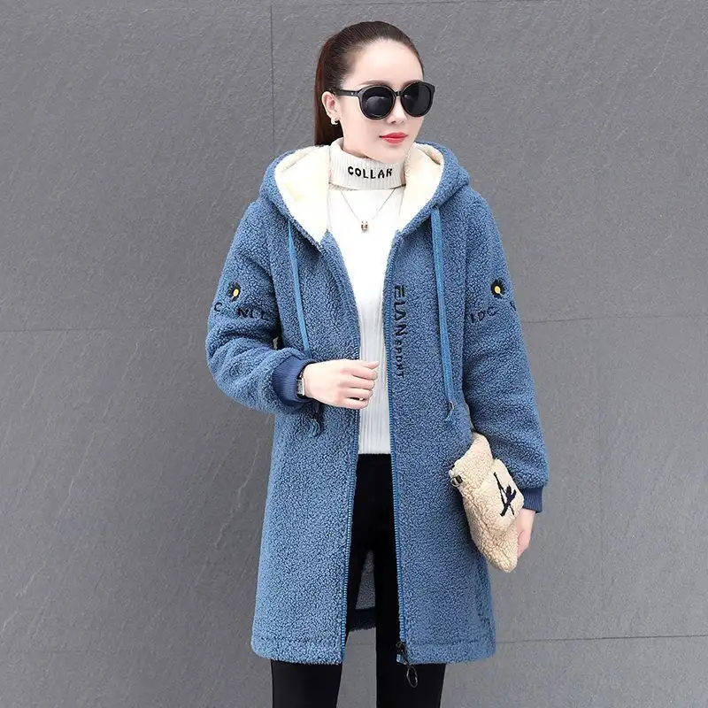 Abrigos largos YiXin para mujer 2023 Color sólido grueso cálido abrigos para mujer invierno estilo largo abrigo largo Suelto