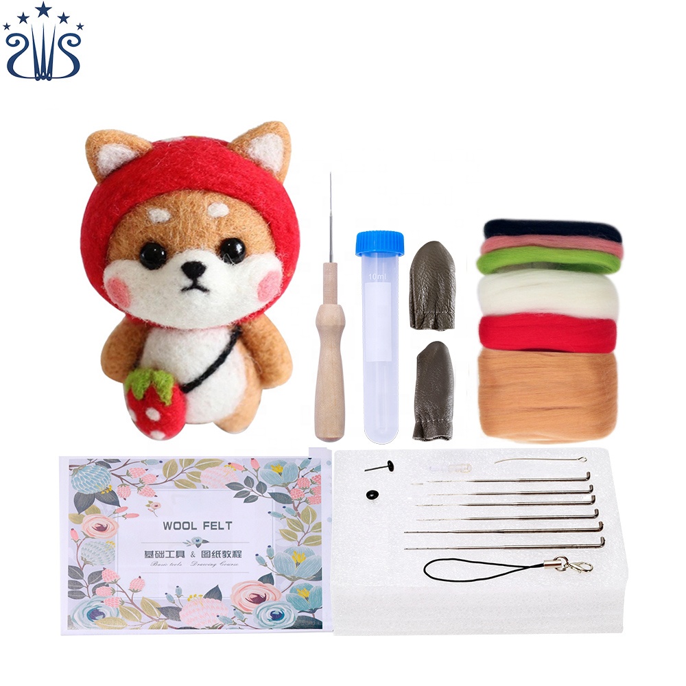 Шерстяное валяние игрушечное ремесло «сделай сам» Набор необработанных коробок набор ручной работы для иглы Материал Пакет