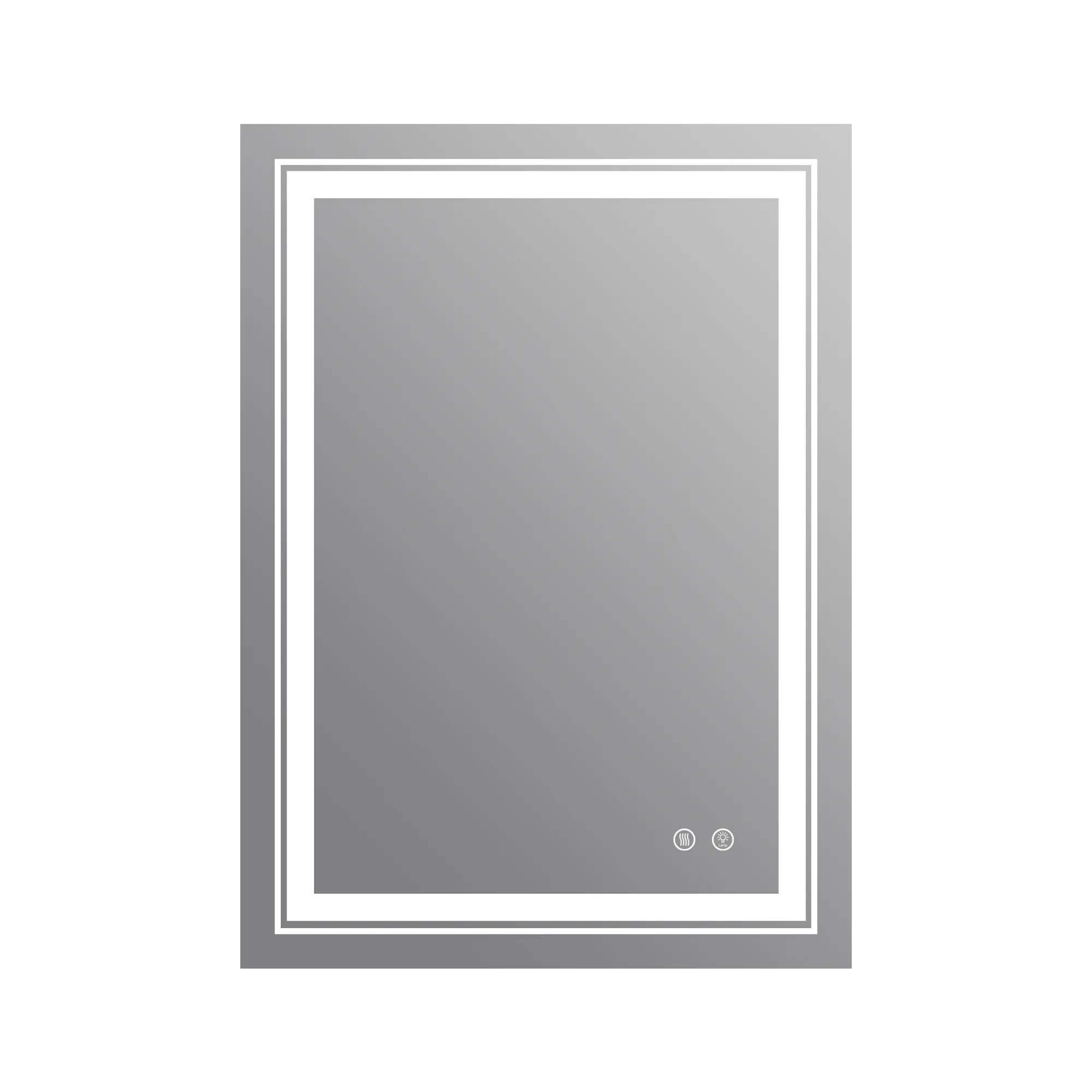 smart mirror Rectangular Bathroom Mirrors with Adjustable Lights Anti-Fog water Touch Switch