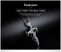 Collier tendance pour homme, épée en métal noir, style Kung Fu, vente flash