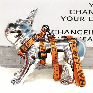 Conjunto clásico de collar para mascotas de lujo tres en uno Letras fluorescentes de moda Correas de arnés de nailon sólido en variedad de colores para perros - Product Image 6