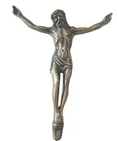 Croix métallique, 4 pièces, produit chrétien, suspension avec jésus, accessoire spirituel