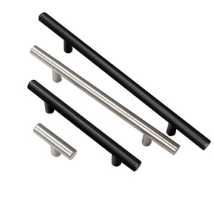 Poignées de tiroir en acier inoxydable en forme de T Chulisi 089, quincaillerie de porte de placard moderne et minimaliste, utilisation intérieure - Product Image 1