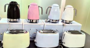 Grille-pain 2 tranches avec 6 préréglages, fonction de décongélation et bac à miettes amovible (rouge, noir, crème, bleu, blanc) - Product Image 4