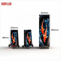 Écran d'affichage LED pliable ROSYLED GOB P1.25 P1.86 P2 P2.5, écran publicitaire HD pliable sur pied, directement de l'usine