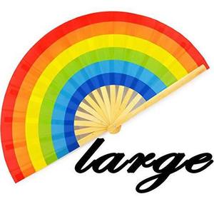 Abanicos de mano de bambú de madera grandes personalizados de 13 pulgadas, abanicos de baile con sonido, impresos con logotipo - Product Image 1