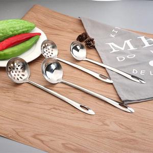 Juego de cucharas coladoras de sopa de acero inoxidable, utensilio de cocina no magnético de 4 piezas para cocinar en olla caliente - Product Image 2