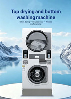 Commercial Stacked Washer Dryer for Laundromat Big Capacity Front Loading Dryer Machine Stainless Steel Laundry Drum Dryer for