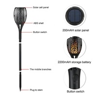 Lumière de Torche MENÉE solaire IP65 Étanche Extérieure Lumière De Flamme Solaire Décoration De Jardin Paysage Pelouse Lampe Éclairage de Chemin