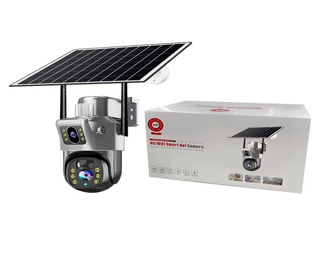 V380 PRO 5MP 4G Outdoor Security Camera Auto Tracking 4K Night Vision Dual Lens PIR CCTV Security Protection