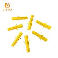 Cheville à expansion en plastique jaune M8 haute résistance, type poisson, en nylon, à tête fraisée, avec finition TiCN, 76 mm