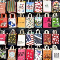 Sac en papier kraft brun écologique recyclé noir et blanc pour emporter des aliments, avec votre propre logo, pour les cadeaux et le shopping