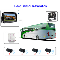 9-36v full hd 720p ips 7 pouces moniteur dash cam back up caméra de recul remorque bus capteur de stationnement pour camion