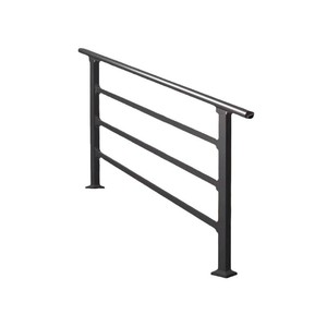 Mains courantes noires pour marches extérieures Fit 1 à 2 marches Rampes d'<span class=keywords><strong>escalier</strong></span> <span class=keywords><strong>en</strong></span> fer forgé pour marches extérieures <span class=keywords><strong>en</strong></span> béton pour terrasse de <span class=keywords><strong>jardin</strong></span> - Product Image 6