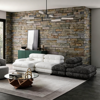 Luxuriöses Nordisches Übergroßes Cloud-Stoff-Ecksofa für Wohnzimmer, Modernes Samt-L-förmiges Sektionalsofa