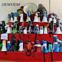 XC-3SNEW pengeras suara megafon genggam plastik, pengeras suara klakson megafon portabel daya 20 watt, sirene perekam suara