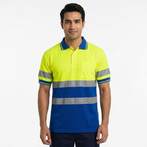 Camiseta de Seguridad de Manga Corta de Poliéster de Alta Visibilidad Personalizada, Resistente al Viento, con Certificación CE, Ropa de Trabajo de Seguridad Reflectante de Verano para Construcción y Correo - Product Image 1