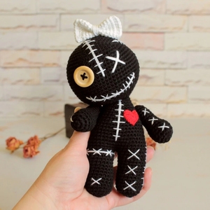 Ma Ám búp bê <span class=keywords><strong>Voodoo</strong></span> bông dệt kim nhồi Halloween Crochet <span class=keywords><strong>Voodoo</strong></span> đồ chơi Amigurumi Màu Đỏ <span class=keywords><strong>Voodoo</strong></span> Bunny - Product Image 4