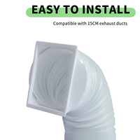 Conduit d'évacuation en ABS blanc de 5,9 pouces, écologique, pour l'installation manuelle de climatiseur portable à usage domestique