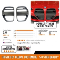 Grille de pare-chocs avant en fibre de carbone style Vor pour BMW G80 M3 G82 M4 2021+
