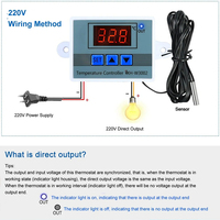 Controlador de temperatura LED Digital de 110V-220V, sonda de interruptor de 10A, termostato de Control de termostato OEM, SONDA DE INTERRUPTOR, controlador de temperatura LED Digital de V-V