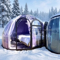 Tentes dôme de chambre étoilée à bulles Maison dôme à vue étoilée Maisons romantiques en plein air Tentes de luxe transparentes en polycarbonate