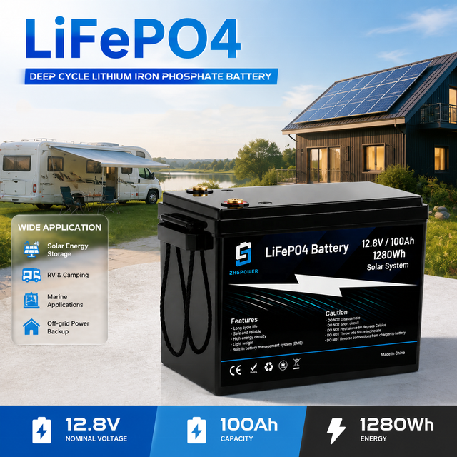 Solar Battery 12V 100Ah 200Ah 300Ah LiFePO4 Battery Deep Cycle 12V BMS  Energy Storage  Solar Energy System Lithium Ion Battery