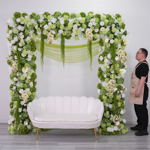 Wedding Floral Arrangement square Arch Flower Greenery <b>Artificial</b> Flowers for Wedding background Decor - Product Image 1