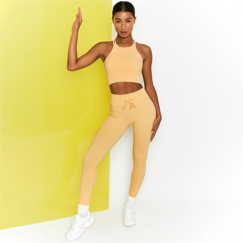 8 colors  Fashion Modern Breathable Workout Clothing Women Active Wear Yoga Set