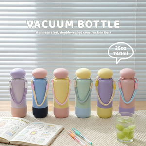 Nouvelle Bouteille Isotherme Portable en Acier Inoxydable à Double Paroi de 18 oz/25 oz avec Couvercle pour Camping en Extérieur, Type Tasse à Petite Ouverture 2025 - Product Image 5