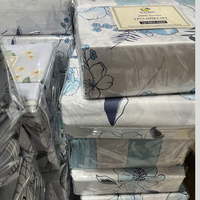 Collection Maison Américaine Ensembles de Draps 6 Pièces Double Brossé Microfibre Imprimé avec Poches Profondes de 14"